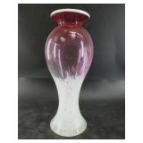 Art glass vase, 12.5" tall