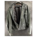Leather motorcycle jacket, size 42