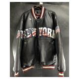 Faux leather NY jacket, size Large