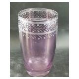Bohemian amethyst glass pitcher beautifully crafte