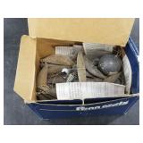 Slightly under 9 pounds of lead sinkers and severa