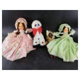 Box of dolls and some doll house china