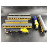 Collection of Alaskan Railroad train cars