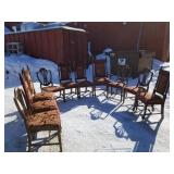 Ten vintage chairs in excellent condition