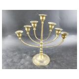7 Tiered brass Menorah 11.5"
