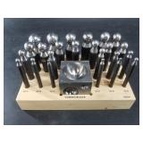 Doming set, range from 2.3mm to 25mm matching bloc