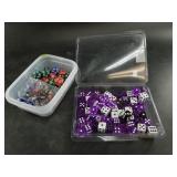 Large lot of resin dice D6 and D20