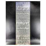 Motivational sign, Marry Your Best Friend, new 47"
