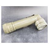 Vintage US GI crookneck flashlight with white, red