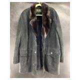 Beautiful Peacock suede leather men