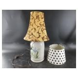 Table lamp made from stoneware and an additional s