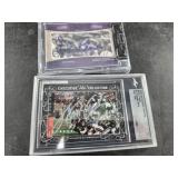 Lot of 2 signed cards:  Walter Payton 2018 Leaf ex