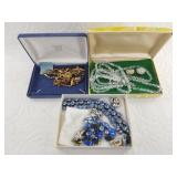 3 Matched sets of fashion jewelry, each in their o