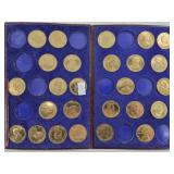 Partial Presidential medallion coin collection and