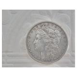 1891 Morgan silver dollar