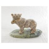 South American stone moose on a stone slab