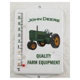 Enameled John Deere style alcohol thermometer