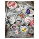 Large assortment of mostly political campaign butt