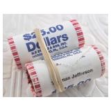 2 Unopened $25 rolls of Presidential Dollars:  Tho