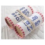 2 Unopened $25 rolls of Presidential Dollars:   Jo