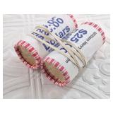 2 Unopened $25 rolls of Presidential Dollars:  And