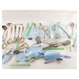 Assortment of silver-plated silverware