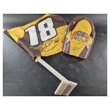 Lot of 2 Nascar signatures: hat signed by Kyle Bus