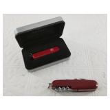 Lot of 2: Wenger mini Swiss army knife with pouch