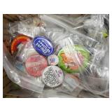 Large assortment of mostly political campaign butt