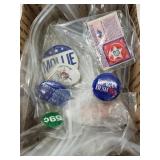 Large assortment of mostly political campaign butt