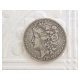 1891 Morgan silver dollar