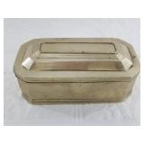 Beautiful art deco vintage lidded brass jewelry bo