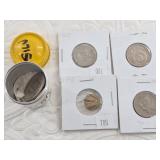 Coins from Switzerland, Luxemburg, and Soviet Unio