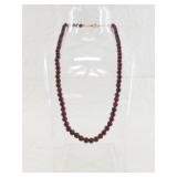 16' round garnet necklace