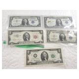 Paper currency lot: 1935 E silver certificate unc.