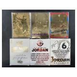 Six 23kt Gold photo cards: Michael Jordan x5, vari