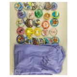 Variety of Fur Rondy Booster buttons