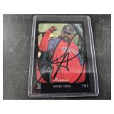 David Ortiz signed baseball card, Topps Bowman 200