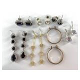 Large lot of earrings: mostly hooks and posts