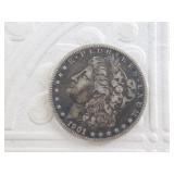 1901 O Morgan silver dollar