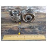 2 Lathe chucks with 1 key works for both