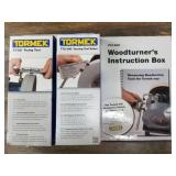Lot of Tormek tools for sharpening wood turning to