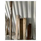 Lot with several planks