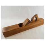 Beautiful large antique wood block plane with blad