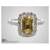 Extremely rare unheated sapphire and diamond ring,