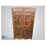 Antique walnut cabinet, c.1850, featuring lots of