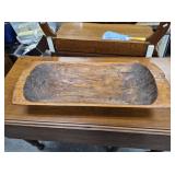 Large walnut Dough Bowl 28" long x 11" wide