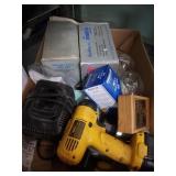 Assorted tools, light bulbs, game of Jacks, etc. N