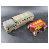Lot of 2 antique tin toys