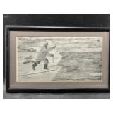 Kivetoruk Moses print of a hunter, matted and fram